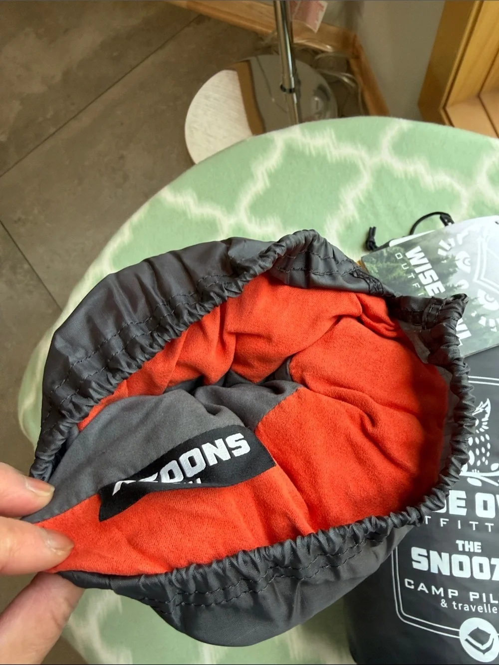 NWT Wise Owl Outfitters The Snoozy Camp Pillow Medium Size - Rust and Gray